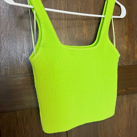 VICI - Daniella Ribbed Crop Tank - Lime Green - Picture 5 of 5